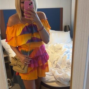 BUDDY LOVE LAYERED short Peasant dress Size M